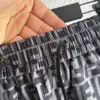 Fendi Short De Bain Noir et Gris – Image 2