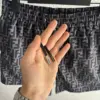 Fendi Short De Bain Noir et Gris – Image 3