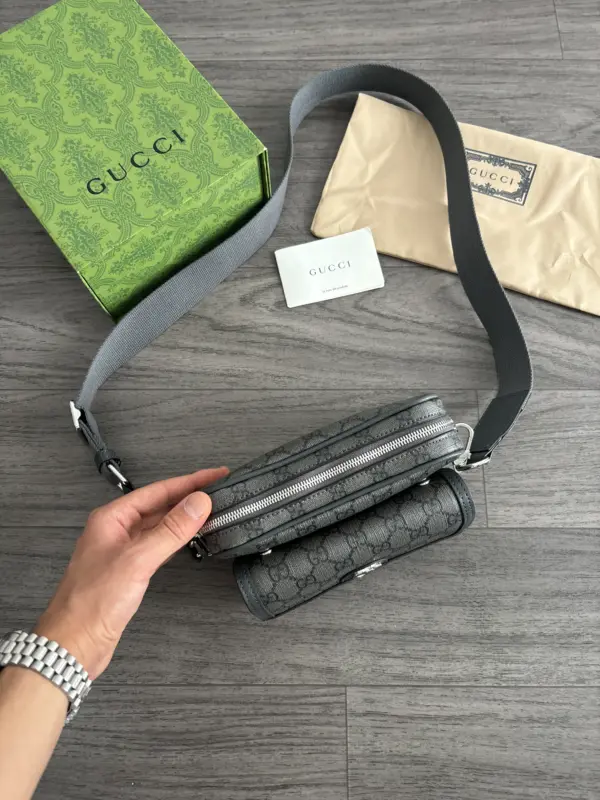 Gucci Sac Gris à Motif GG – Image 7