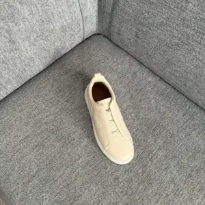 Zegna Triple Stitch Deerskin Beige